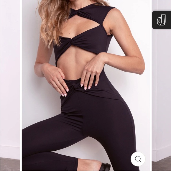 Elegant Black Twist-Front Jumpsuit - Picture 1 of 8